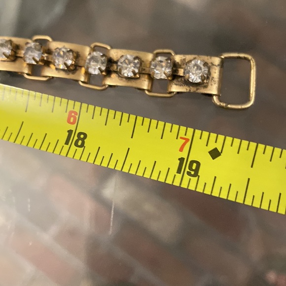 J CREW - necklace: gold tone w asymmetrical chunks & rhinestones throughout - Picture 6 of 16